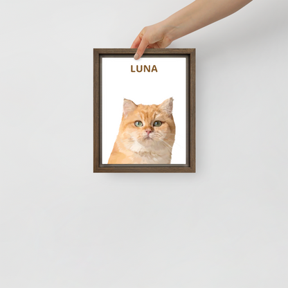 One Pet Portrait-Custom Framed Canvas