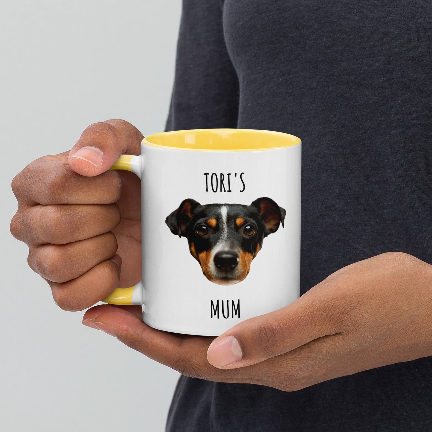 Custom Colored Mug with Pet Picture